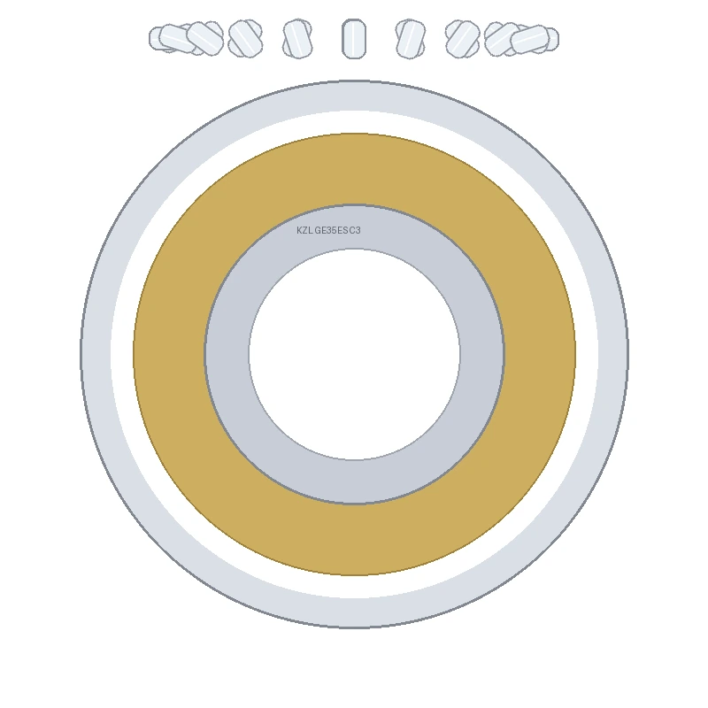 Spherical Plain Radial Bushing GE35ES (Standard Duty Metric Unsealed)
