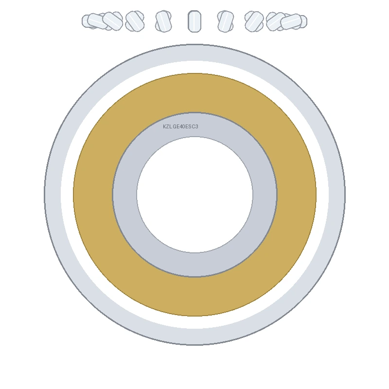 Spherical Plain Radial Bushing GE40ES (Standard Duty Metric Unsealed)
